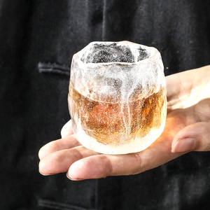 日式冰冻烧琉璃茶杯主人杯功夫茶单杯茶具个人品茗杯玻璃日本杯子