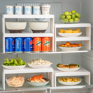 冰箱隔层架冰柜里置物架内部分层架分隔板剩菜收纳架冷冻室菜盘架