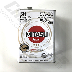 原装 日本MITASU/美达速 铂金 全合成PAO 汽油引擎机油 5w30 4L