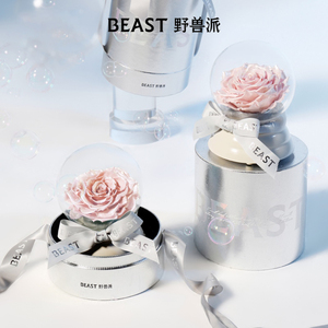 THEBEAST野兽派音乐水晶球玫瑰玻璃罩永生花送女友新婚生日礼物