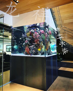 超白玻璃嵌入式鱼缸定做定制水族箱客厅小型长方形草缸海水缸隔断