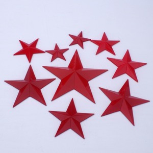 立体金属五角星配件帽徽奖励军迷星级装饰广告奖牌银色红色大星星