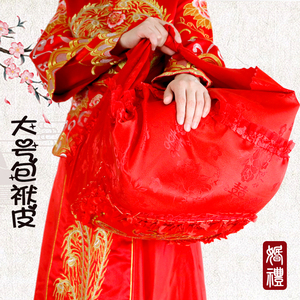 结婚用的红色大包袱皮婚礼女方陪嫁用品包喜盆的布高档包裹布