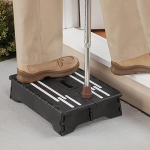 防滑折叠凳办公室垫脚凳老人辅助上车神器便携加厚PP塑料半步踏梯
