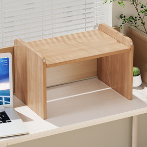 办公桌台面收纳置物架双层书桌收纳架子桌面小书架工位简易储物柜