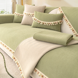 雪尼尔沙发垫子四季通用坐垫毯2024新款防滑皮沙发套罩盖布巾定制