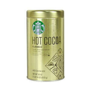 现货美国进口星巴克可可粉经典原味热巧克力咖啡冲饮烘焙铁罐850g