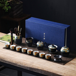 领艺古韵功夫茶具套装家用客厅中式陶瓷泡茶器办公送礼茶壶茶杯