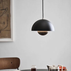 丹麦设计北欧餐厅吧台卧室床头铁艺VP4半圆球形花苞装饰蘑菇吊灯