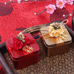 中国风喜糖铁盒子婚礼中式糖果礼盒装结婚空盒回礼创意定制伴手礼