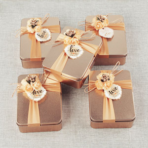 喜糖结婚糖果婚礼铁盒子可放烟长方礼盒装礼品空盒创意定制伴手礼