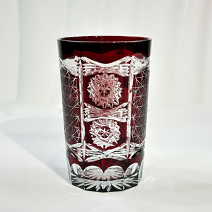 [限量]日式江户切子浮雕系列威士忌手工高颜值水晶玻璃杯礼物杯
