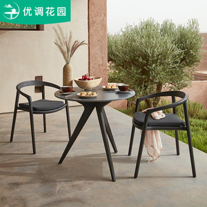 户外桌椅防腐木庭院室外休闲阳台三件套实木家具组合北欧创意茶几