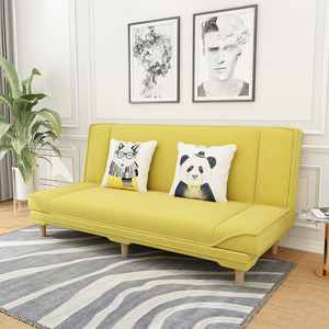 北欧小户型1.2 1.5 1.8米折叠多功能简易沙发 双人三人布艺沙发床