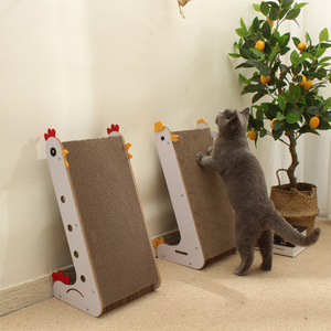 猫抓板L型卡通立式猫爪板不掉屑瓦楞纸猫咪玩具耐磨靠墙爪板猫窝
