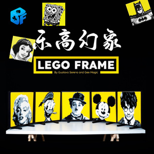 乐高幻象Lego Frame心灵积木双重照片预言舞台剧场互动 魔术道具