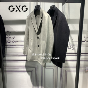 GXG男装2020冬季双色纯羊毛双面呢中长款大衣GB126571J GB126572J