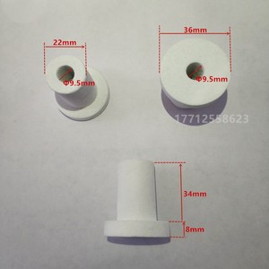 耐高温陶瓷套管绝缘型磁珠瓷管电热丝磁管法兰堵头瓷管内孔9.5mm