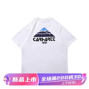 现货carhartt WIP卡哈特经典款雪山印花短袖男女情侣宽松纯棉T恤