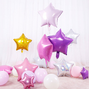 10寸18寸星星气球店庆活动派对生日装饰场景布置五角星铝膜气球