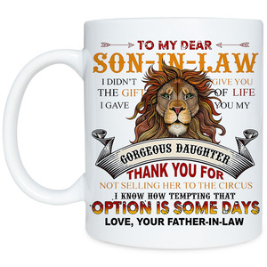 To My Dear Son In Law马克杯亲爱的女婿陶瓷咖啡杯子美式礼物杯