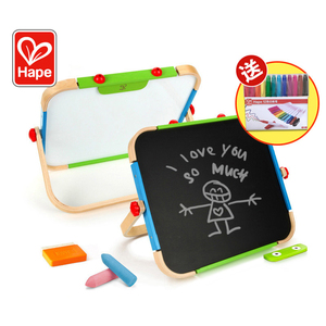Hape画板儿童磁性宝宝早教写字板便携支架式多功能双面木质涂鸦板