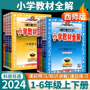 薛金星小学教材全解数学西师版人教版一二三年级四年级五六年级上册下册语文学霸笔记同步教材解读详解训练习册题课堂辅导资料书