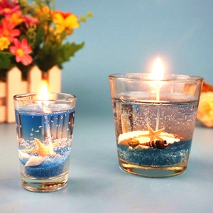 创意礼物果冻蜡烛礼品装海洋风格婚庆无烟生日蜡烛浪漫烛光晚餐