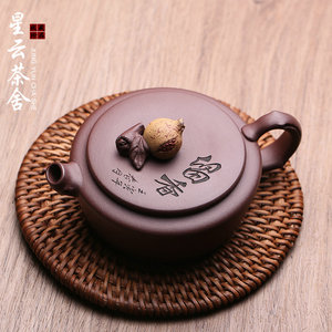 宜兴紫砂壶石榴壶仿生器留香名家纯全手工泡茶柿子小品壶大口茶具