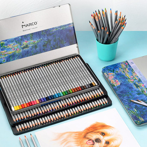 马可油性彩铅美术生画画专用水溶性彩色铅笔48色72色儿童彩色铅笔
