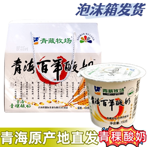 青海百年酸奶西宁特产青藏牧场青稞酸奶12杯低温风味发酵乳燕麦粒