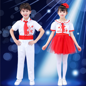 六一节儿童大合唱服中国梦中小学生红领巾舞蹈服诗歌朗诵演出服