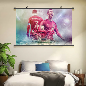 足球C罗海报葡萄牙球星C罗纳尔多世界杯宿舍卧室墙贴壁纸装饰挂画