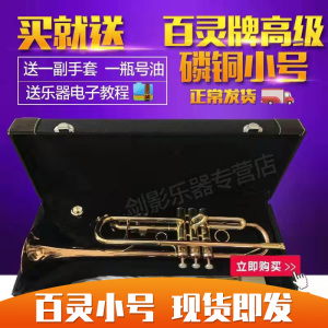 包邮正品  百灵小号乐器上海管乐厂 百灵中级型磷铜小号M9105-PJY