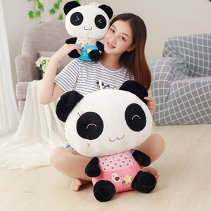 卡通情侣大熊猫毛绒玩具公仔熊猫抱枕靠垫枕头玩偶布娃娃婚庆礼物