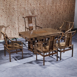 红木家具鸡翅木茶桌椅组合多功能茶桌茶台整装实木新中式功夫茶几