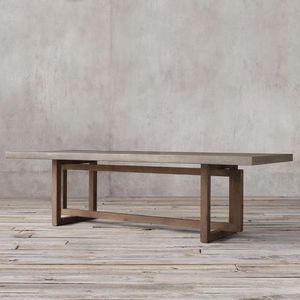 北欧仿水泥色会议桌复古实木长桌子个性创意洽谈桌大型办公桌书桌
