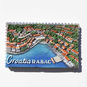 克罗地亚首都贝尔格莱德旅游纪念装饰工艺品树脂彩绘磁铁冰箱贴
