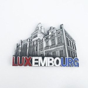 欧洲卢森堡创意地标建筑风景旅游纪念装饰品金属锌合金磁性冰箱贴