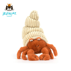 英国Jellycat赫尔曼寄居蟹儿童毛绒玩具宝宝海洋玩偶包邮可爱公仔