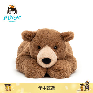 英国Jellycat横卧的伍迪小熊可爱陪伴宝宝安抚毛绒玩具包邮