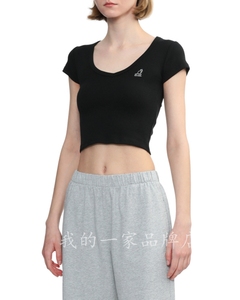 香港专柜 KANGOL袋鼠 24春夏女款品牌标志短款宽领上衣26