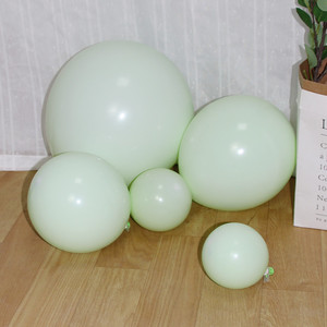 马卡龙果绿双层套球小清新ins浅绿色 气球链生日派对装饰布置汽球