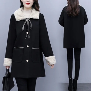 胖妹妹2023冬装新款大码女装时髦中长款洋气韩版外套加绒加厚冬衣