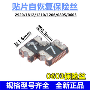 PPTC 0603 0.75A 贴片自恢复保险丝 SMD0603-075 750MA 6V 8V 12V