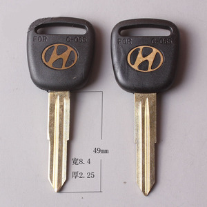 铜标白铜现代双槽车用钥匙胚子锁匙料汽车钥匙痞子锁匠用品