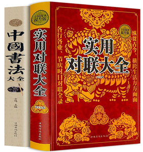 实用对联大全(精装)+中国书法大全全2册 民间文学民族文学 中国传统文化精粹春联喜联寿联故事集锦名联鉴赏辞典中华对联书正版书籍