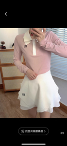 韩版高尔夫运动服饰春夏速干长袖上衣休闲修身女装网球服短裙套装