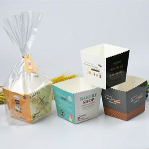 宏平包装 梯形胡萝卜棒餐包盒面包盒配透明袋配吊牌扎丝 面包纸托