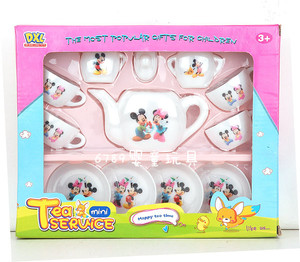 包邮儿童过家家塑料玩具茶具套装男孩女孩米奇茶杯茶壶礼品